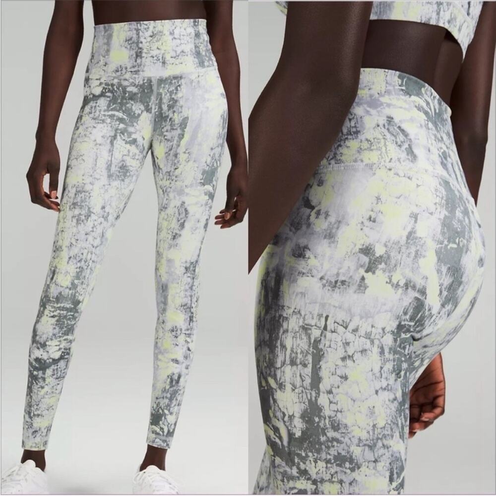 Lululemon Wunder Train High Rise Crop 23" Cinder Grain Smoked Spruce Multi 4